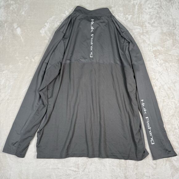 Huk Performance Fishing Icon Lightweight 1/4 Zip Pullover Men’s Size 2XL Gray - Picture 5 of 7